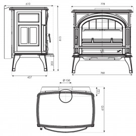 SEGUIN Stove Topaz Grey